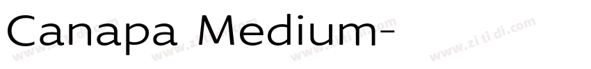 Canapa Medium字体转换